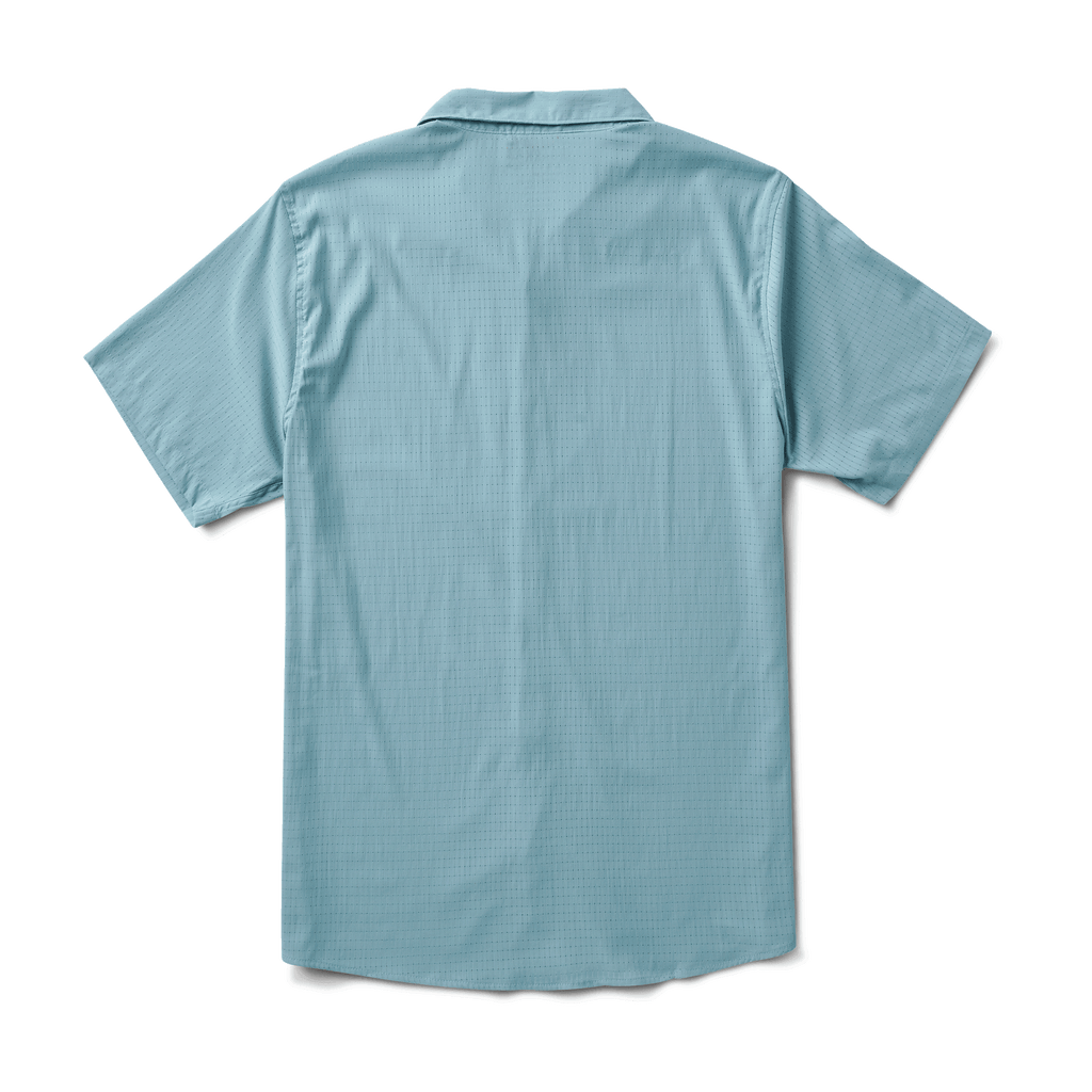The rear view of Roark's Bless Up Breathable Stretch Shirt - Aqua 2 Big Image - 6