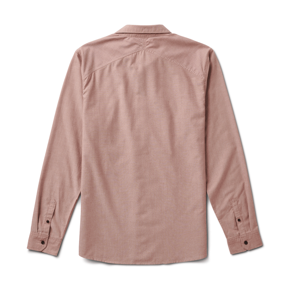 The back of Roark's Well Worn Long Sleeve Oxford Shirt  - Russet Big Image - 6