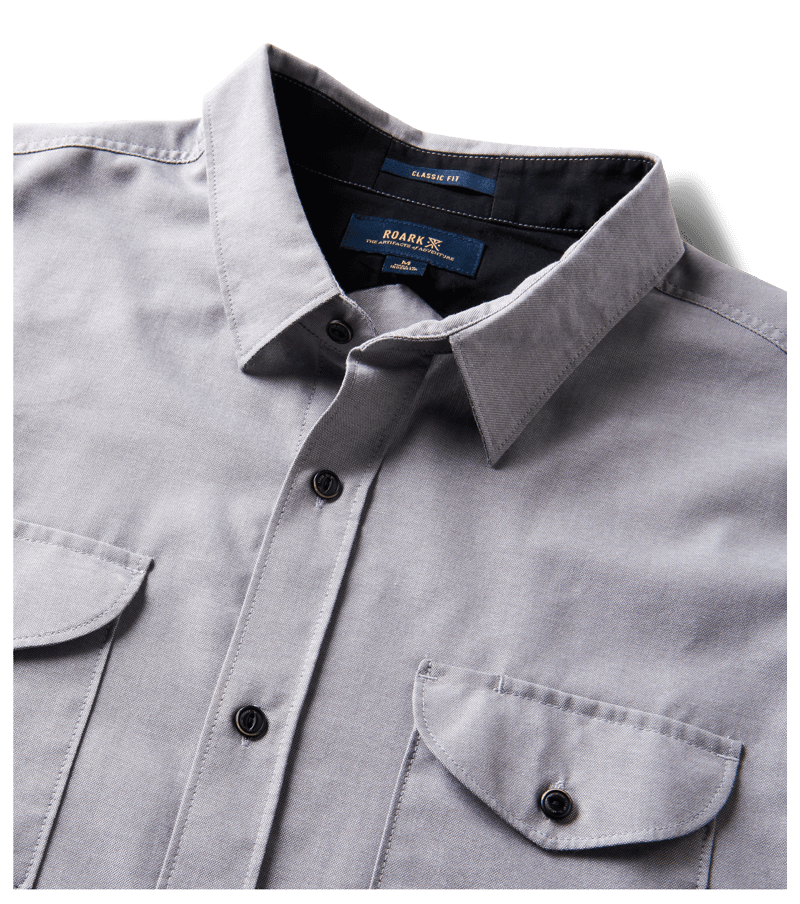 Explore With Unique Roark Button Up Shirts In Smoke Color Big Image - 6