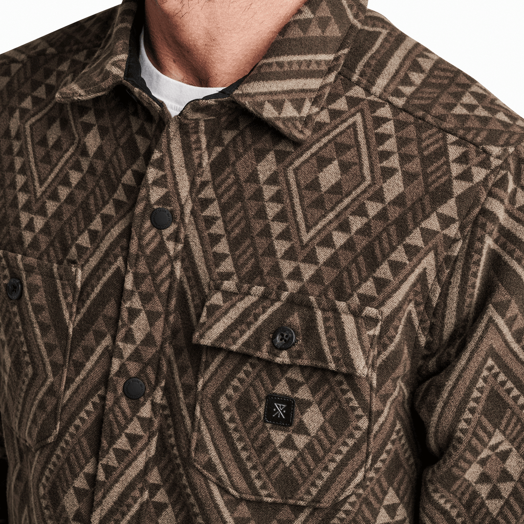 The on body view of Roark's Andes Manawa Tapu LS Flannel Big Image - 5