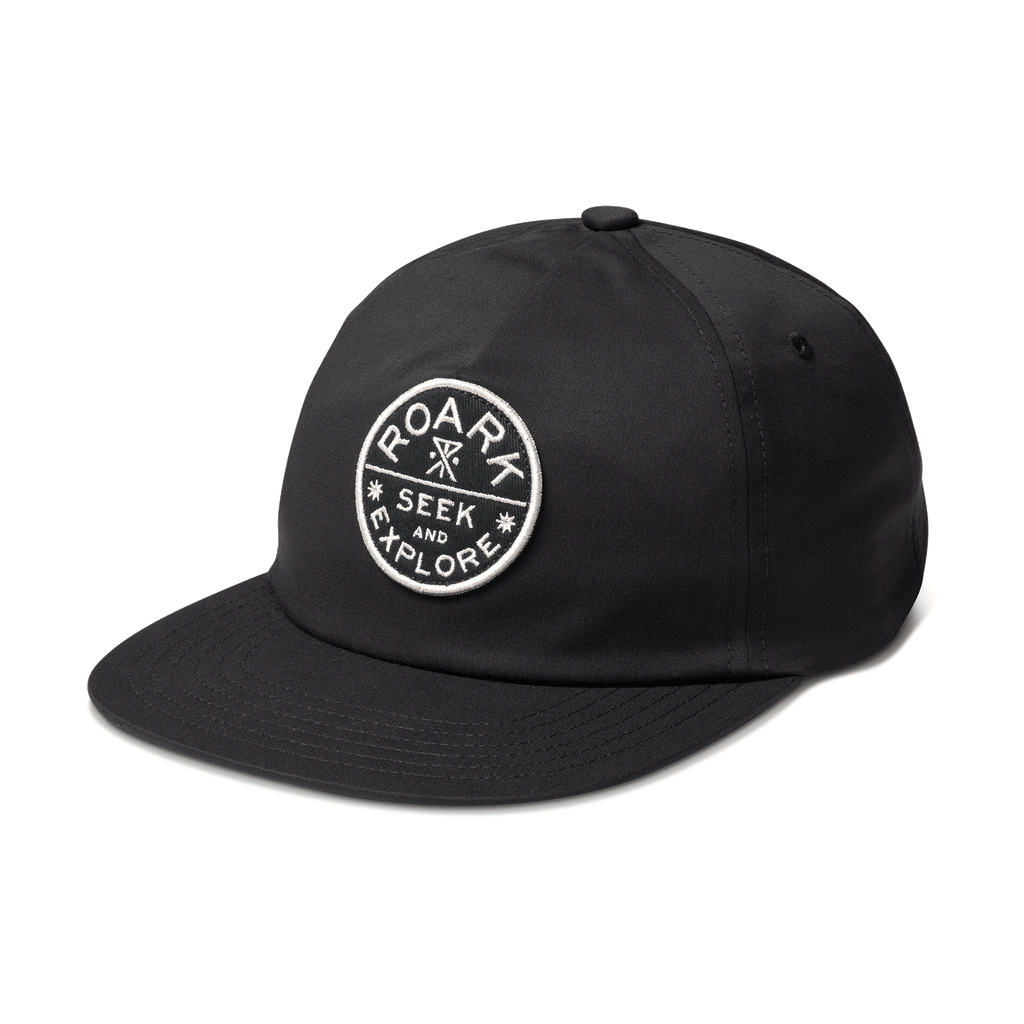The side of Roark's Layover Strapback Hat - Black Big Image - 6