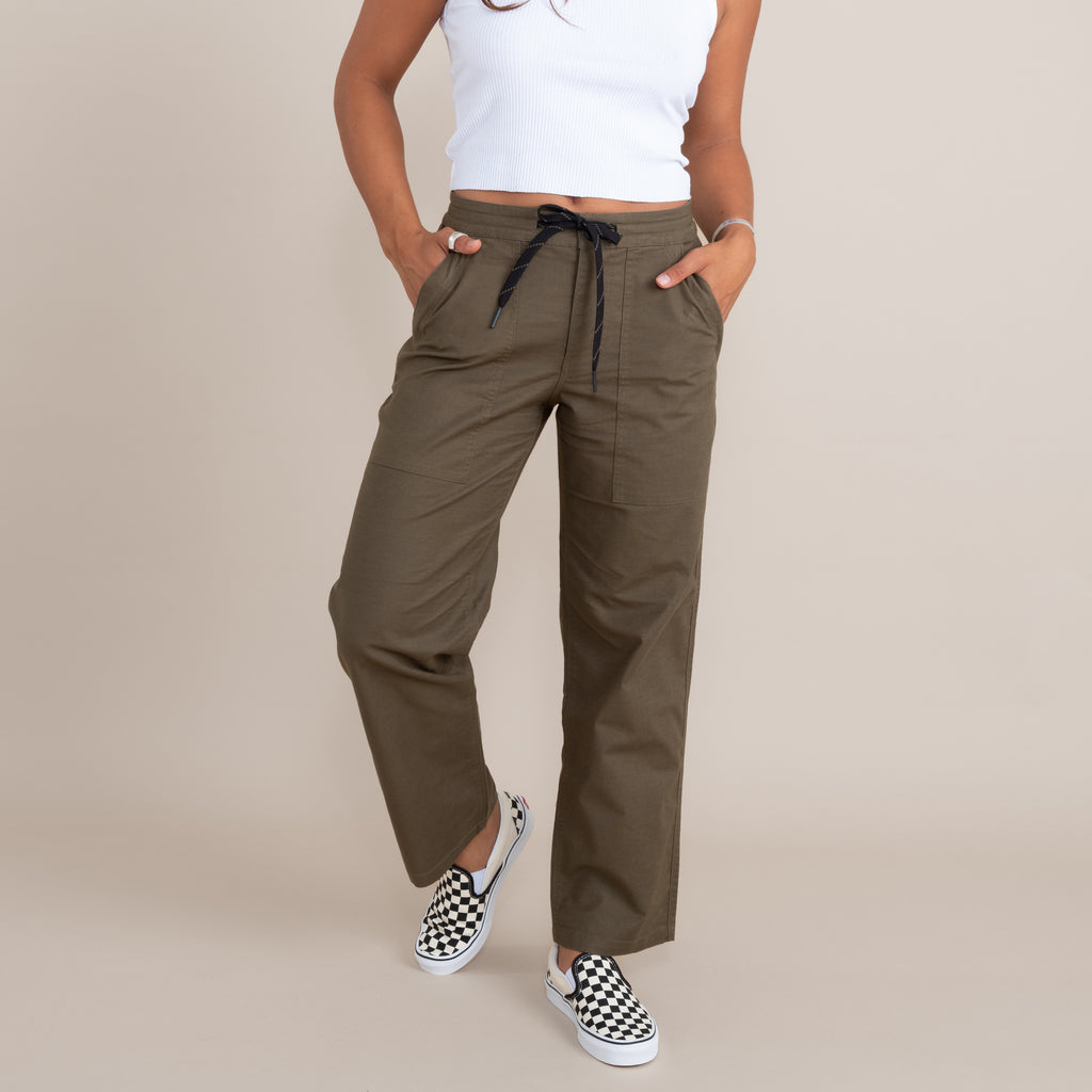 The on body view of Roark's Layover Pants for women. Big Image - 9