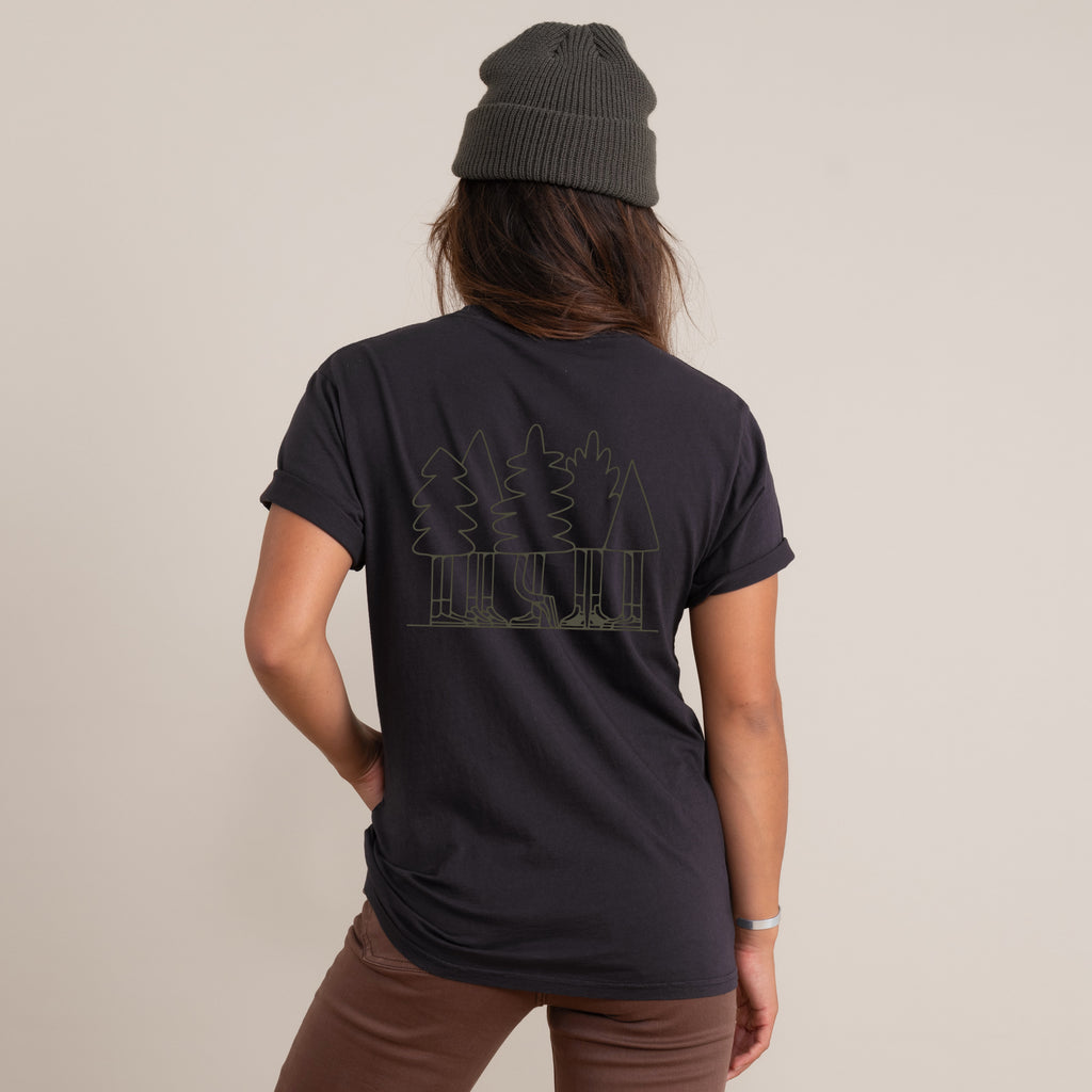 The on body view of Roark's Better Together tee for women. Big Image - 3